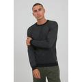 Rundhalspullover BLEND "BLEND BHNison" Gr. x l, grau (charcoal mi) Herren Pullover Rundhalspullover