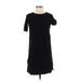 Ann Taylor Casual Dress - Shift: Black Solid Dresses - Women's Size 2X-Small Petite