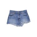 Levi's Denim Shorts: Blue Solid Bottoms - Women's Size 26 - Medium Wash