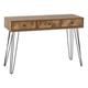 Seconique Ottawa 3 Drawer Console Table - Medium Oak Effect