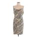 Paper Heart Casual Dress - Sheath: Tan Snake Print Dresses - Women's Size 12