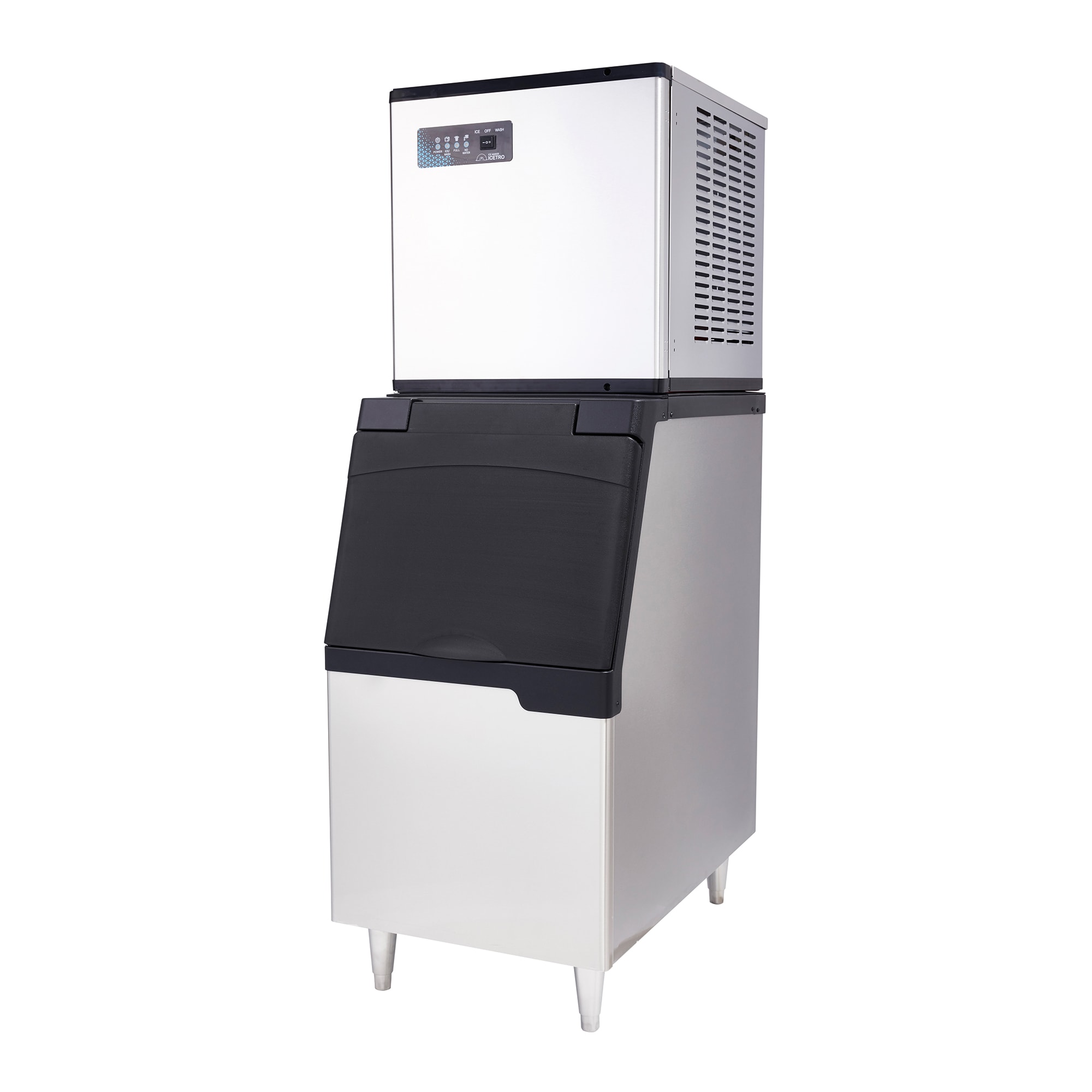 ICETRO IM-0460-AH-22/IB-026-22 443 lb Maestro Half Cube Commercial Ice Machine w/ Bin - 265 lb Storage, Air Cooled, 115v, Stainless Steel