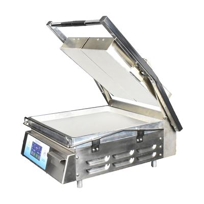 DoughXpress DXP-CS-157 Double Commercial Panini Press w/ Aluminum Smooth Plates, 120v, Stainless Steel
