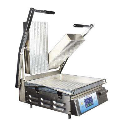 DoughXpress DXP-PS-157 Double Commercial Panini Press w/ Aluminum Grooved Plates, 208v, Stainless Steel