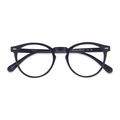 Unisex s round Matte Navy Plastic Prescription eyeglasses - Eyebuydirect s Peninsula