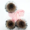 Women Winter Scarf 2022 fur pompom Scarves Thick Warm Headband Lady shawls Wraps Blanket Female hat