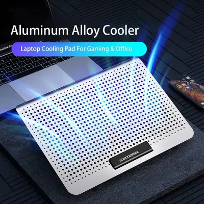 Aluminum Alloy Notebook Radiator Stand Gaming Cooling Fan Laptop Cooling Pad 11 13 17 inch Laptop