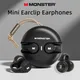 Original Monster XKT21 Clip-on Bluetooth 5.3 Earphones Wireless Headphones Earclip Long standby