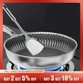 Whole Body Tri-Ply Stainless Steel Frying Pan 316 Stainless Steel Wok Pan Double-sided Honeycomb