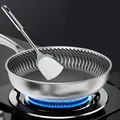 Whole Body Tri-Ply Stainless Steel Frying Pan 316 Stainless Steel Wok Pan Double-sided Honeycomb