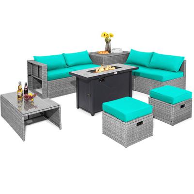 Costway 9 Pieces Patio Furniture Set with 42 Inche...