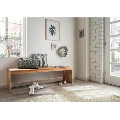Bank HOME AFFAIRE "Dura", braun (eiche), B:160cm H:45cm, FSC-zertifiziertes Massivholz, Sitzbänke, Für die geschmackvolle Optik sorgt das FSC-zertifizierte Massivholz Image