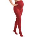 MAMSY Schwangerschaftsstrumpfhose, opaque, 60 den, hergestellt in Italien, Rot, XL