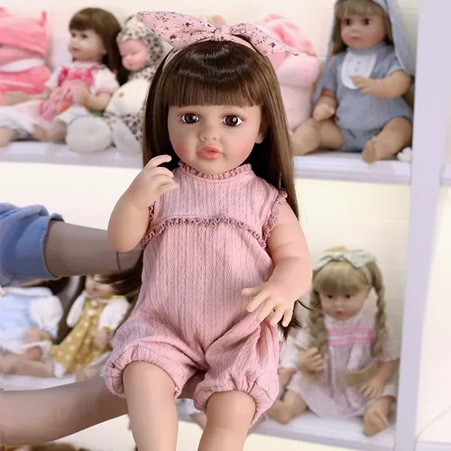 55cm lebensechte Silikon wieder geborene Puppen weicher Körper Vinyl Puppe Mädchen Baby lebensechte