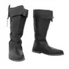 Männer Frauen Medieval Renaissance Cosplay Gothic Punk Viking Pirate Requisiten Schuhe Leder Ritter Hohe Stiefel Paladin Kostüm Hexer