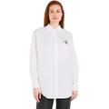 Calvin Klein Jeans Damen Loose MONOLOGO Shirt J20J221866 Gewebte Oberteile, Weiß (Bright White), XXS