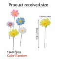 10Pcs Decorative Garden Stakes Small Daisy Flower Stakes Garden Yard Flower Stakes Ornaments