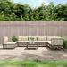 Buyweek 8 Piece Patio Lounge Set with Cushions Anthracite Poly Rattan