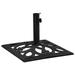 Buyweek Umbrella Base Black 18.5 x18.5 x13 Cast Iron