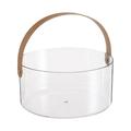 Wovilon Clear Ice Bucket with Leather Handle Plastic Bucket Champagne Wine Bucket Tub Beverage Beer Chiller Bucket for Party Candy Fruit Snacks Container Wedding Buffet Supplies Bottle Ice Bucket