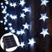 Solar String Fairy Lights Outdoor 23ft 50 LED Waterproof Star Twinkle Decorative Lights for Garden Patio Post Deck Canopy Gazebo Porch Pergola Balcony Backyard Fence Party Decor Cool White