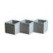 CSCHome Square Planter Innovative 3PCS Plant Pots Durable Cement Planter Succulent Planter for Home Office Decor