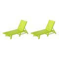 Paradise Adjustable Adirondack Plastic Outdoor Chaise Lounges (Set of 2)