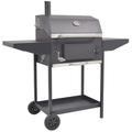 Buyweek BBQ Charcoal Smoker with Bottom Shelf Black