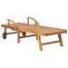 Irfora Sun Loungers 2 pcs with Table and Cushion Solid Teak Wood