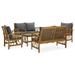 Buyweek 5 Piece Patio Lounge Set with Cushions Solid Acacia Wood