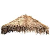 mexican straw roof palm thatch â€“ 9ft diameter umbrella cover natural grass tiki roof outdoor patio shade cape.