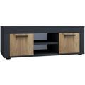 Vcm Holz Tv Lowboard Möbel Fernsehschrank Tisch Konsole Fernsehtisch Breite 102 Cm Usilo L (Farbe: Anthrazit / Honig-Eiche)