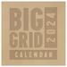 2024 Big Grid-Kraft Mini Calendar Multi