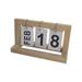 Koaiezne Wooden Desk Calendar Perpetual Calendar Desk Ornament Reusable Standing Calendar With Wooden Frame Flipchart