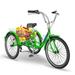 MOPHOTO 3 Wheel Bikes for Adults with Big Basket 7 Speed 24 Adult Tricycle Adult Trikes for Men Low Standover Frame Tricycle for Seniors Shopping Exercise Cycling
