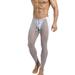 Aayomet Mens Mesh Breathable Fitness Sraining Tight Pants High Elastic Cycling Pants (L Grey)
