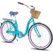 Hiland 26 inch Wheels Adult and Women Beach Cruiser Bike Single Speed Drivetrain Women City Commuter Bike Blue