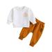 YDOJG Boy Clothes Outfit Set Toddler Kids Outfit Pumpkins Prints Long Sleeves Tops Sweatershirt Pants 2Pcs Set Outfits For 12-18 Months