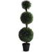 Artificial Cypress Topiary Tree - 4 Cypress Tree - Indoor/Outdoor Topiary Trees - Artificial Outdoor Plants - Lifelike Cypress Plant (1 Pack)