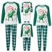 Xkwyshop Christmas Family Pajamas Matching Set Dinosaur Print Tops and Plaid Pants Sleepwear XMAS Jammies