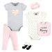 Hudson Baby Infant Girl Cotton Layette Set Girl Mommy 9-12 Months