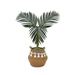Nearly Natural T4476 3 ft. Artificial Golden Cane Palm Tree with Handmade Jute & Cotton Basket with Tassels DIY Kit Green
