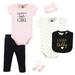 Hudson Baby Infant Girl Cotton Layette Set Girl Daddy 9-12 Months