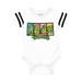TMNT 90s Retro Turtle Cartoon Logo Football Romper Boy Girl Infant Baby Brisco Brands NB