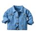 Quealent 4t Kids Jacket Boys Girls Leisure Warm Jean Coat Spring Winter Clothes Coat Jacket Solid Kids Winter Coats for Denim Girls Coat G 7-8 Years