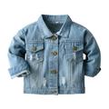 Quealent Boys Snow Jacket Outwear Plaid Over Winter Long Sleeve Denim Jacket Blouse Boys Light Blue Child down Jacket Denim Boys Outerwear Blue 6-7 Years