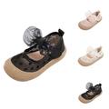 LYCAQL Kids Baby Girls Breathable Casual Shoes Princess Shoes Bow Shoes Girls Single Shoes Spring Toddler Tennis Shoes Size 8 (Black 7.5 Toddler)