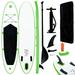 Buyweek Inflatable Stand Up Paddleboard Set Green and White