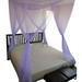 Four Post Mosquito Net for Bed Canopy-Fits All Beds Queen King California King Beds-Indoor & Outdoor Use-Great for Hammock Mosquito Net and Daybed Canopy Bed Curtains-76 x86 x96 -Purple