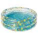 59x21in Inflatable Swimming Pool Blow Up Family Pool For 3 Kids Foldable Swim Ball Pool Center w/ 3 Velvets Water Drain Plug For Indoor Backyard Beach